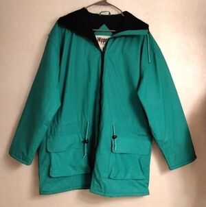 Women's Wippette Rainthings Mint Green Rain Coat   Size L